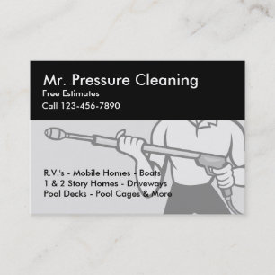 Pressure Cleaning & Sandblasting Services Business Card