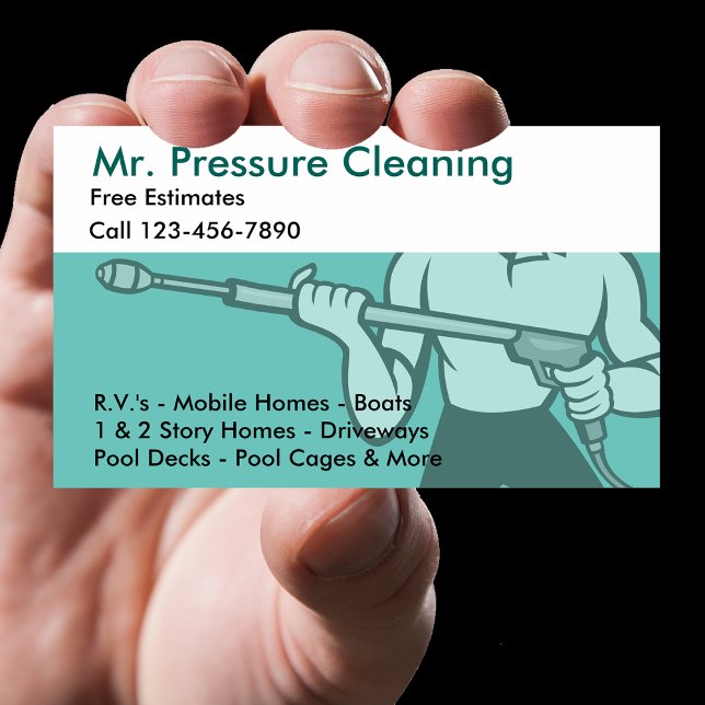 Pressure Cleaning & Washing Business Card (Creator Uploaded)
