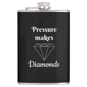 Pressure makes Diamonds Hip Flask