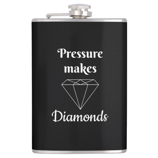 Pressure makes Diamonds Hip Flask (Front)
