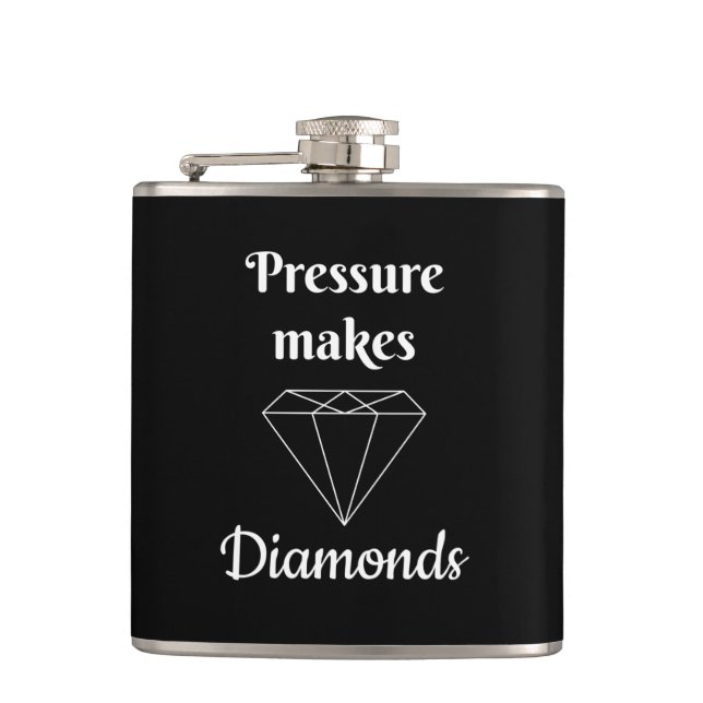 Pressure makes Diamonds Hip Flask (Front)