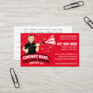 Pressure Power Washing & Cleaning Customisable Bus Business Card