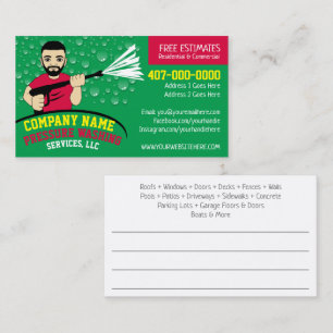 Pressure Power Washing & Cleaning Customisable Bus Business Card