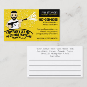 Pressure Power Washing & Cleaning Customisable Bus Business Card