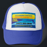 Pressure (power) Washing & Cleaning Template Trucker Hat<br><div class="desc">Increase your visibility and neighbourhood presence while boosting sales with tthis professional pressure washing / power cleaning trucker hat design template to print and attract more possible clients. See matching business cards, t-shirts, signs and other possible products for precision branding. Edit by adding and remove information for more accurate branding....</div>