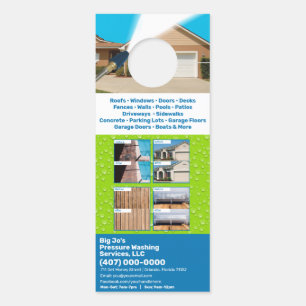 Pressure Power Washing Customisable Template Door Hanger