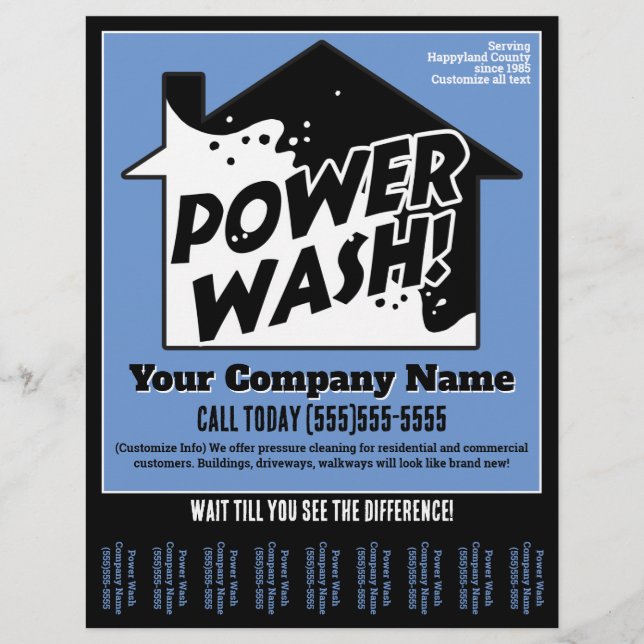 Pressure Wash Power Wash Tear Sheet Promo (Front)