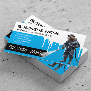 Pressure Washing Bear Power Wash Cleaning Service Business Card