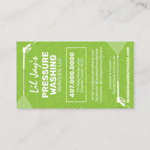 Pressure Washing & Cleaning Business Card Template