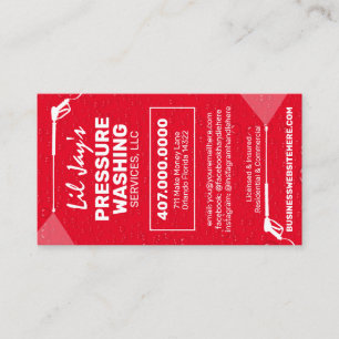 Pressure Washing & Cleaning Business Card Template