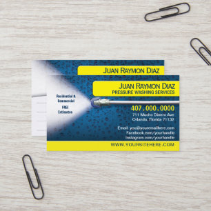 Pressure Washing & Cleaning Business Card Template