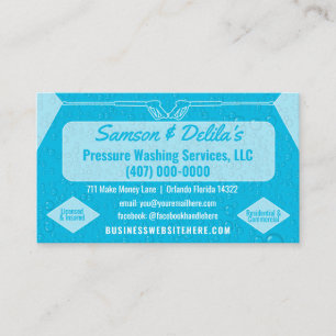 Pressure Washing & Cleaning Business Card Template