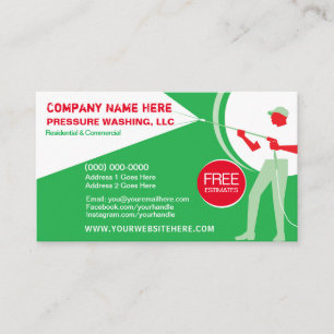 Pressure Washing & Cleaning Business Card Template