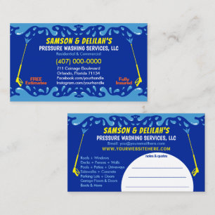 Pressure Washing & Cleaning Business Card Template