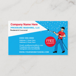 Pressure Washing & Cleaning Template Business Card