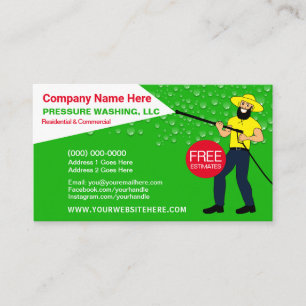 Pressure Washing & Cleaning Template Business Card