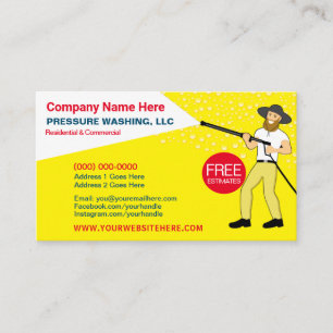 Pressure Washing & Cleaning Template Business Card