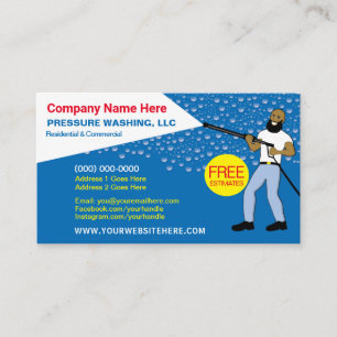 Pressure Washing & Cleaning Template Business Card