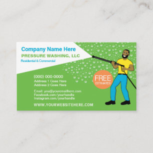 Pressure Washing & Cleaning Template Business Card
