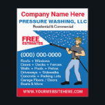 Pressure Washing & Cleaning Template Flyer<br><div class="desc">Promote your business with these effective flyers for pressure/power washing services with picture of pressure washer caricature. Simply add your own information to the design to customise these professional pressure/power cleaning & washing flyers.</div>
