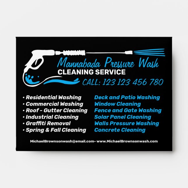 Pressure Washing Envelope (Front)