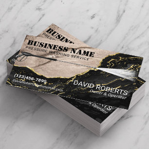 Pressure Washing Gold Agate Marble Cleaning  Business Card