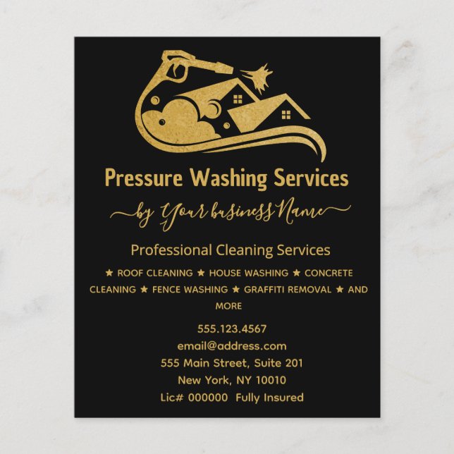 Pressure Washing House Cleaning Power Wash Flyer (Front)