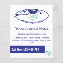 Pressure Washing House Cleaning Power Wash Flyer