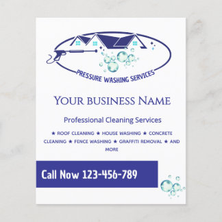 Pressure Washing House Cleaning Power Wash Flyer