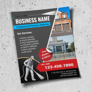 Pressure Washing House Cleaning Power Washer Flyer