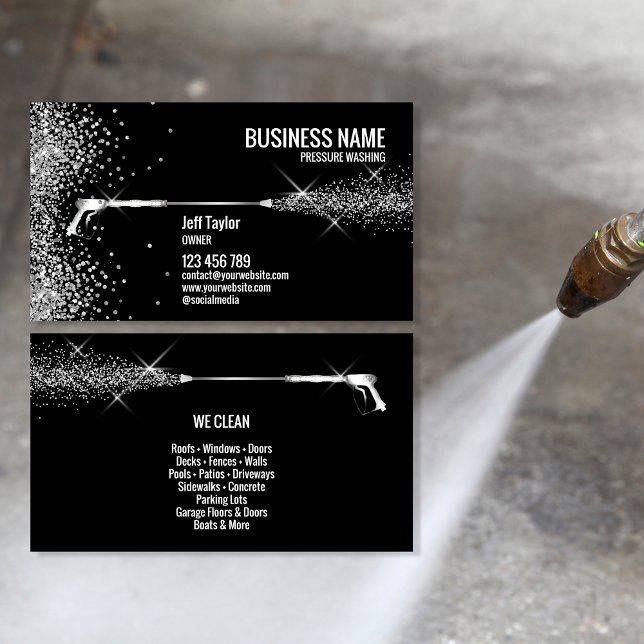 Pressure Washing House Cleaning Roof Cleaning  Business Card (Creator Uploaded)