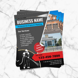 Pressure Washing House Cleaning Service Power Wash Flyer