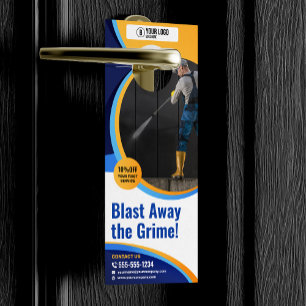 Pressure Washing House Window Cleaning Power Wash Door Hanger