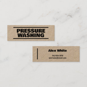 Pressure Washing Kraft Mini Business Card