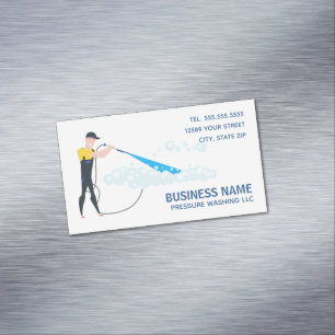 Pressure Washing Magnetic Business Card