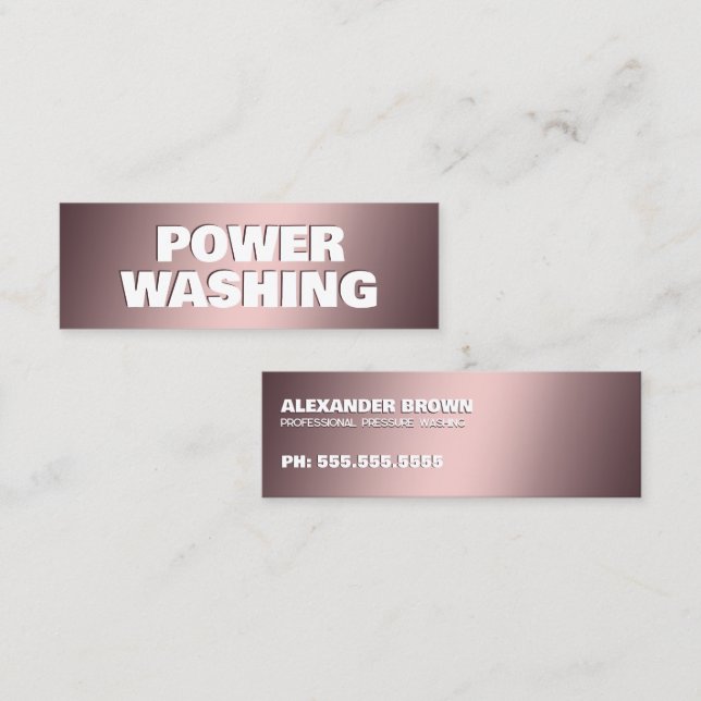 Pressure Washing Mini Business Card (Front/Back)