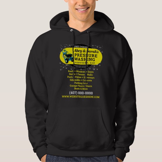 Pressure Washing Power Cleaning Business  T-Shirt Hoodie (Front)