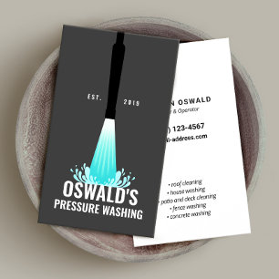 Pressure Washing, Power Wash Gun Business Card