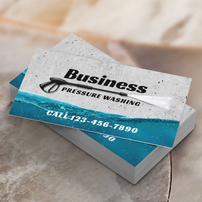 Pressure Washing Power Wash Professional Cleaning Business Card (Creator Uploaded)