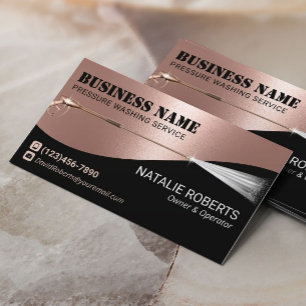 Pressure Washing Power Wash Rose Gold Cleaning  Bu Business Card