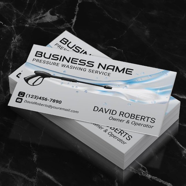 Pressure Washing Power Washer Cleaning Service Business Card (Creator Uploaded)