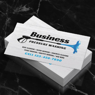 Pressure Washing Power Washer House Cleaning Business Card