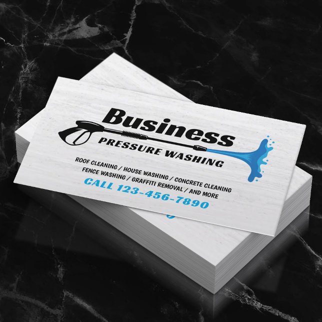Pressure Washing Power Washer House Cleaning Business Card (Creator Uploaded)
