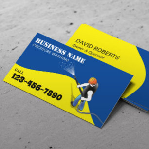 Pressure Washing Power Washer Pro House Cleaning B Business Card