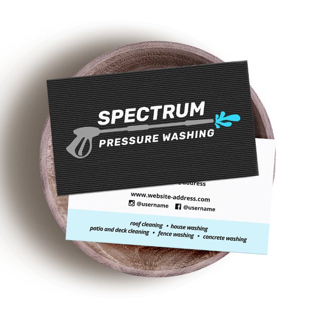 Pressure Washing Power Washing Gold Black Busines Business Card (Creator Uploaded)