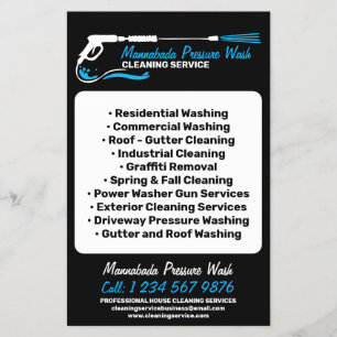 Pressure Washing Power Washing Professional Clean Flyer