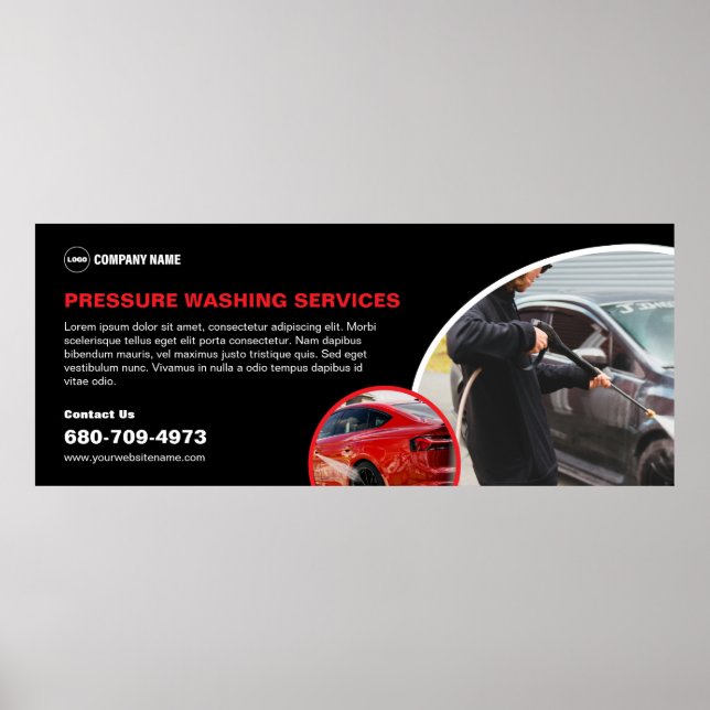 Pressure Washing Service Custom Poster (Front)