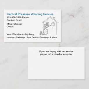 Pressure Washing Services Business Cards