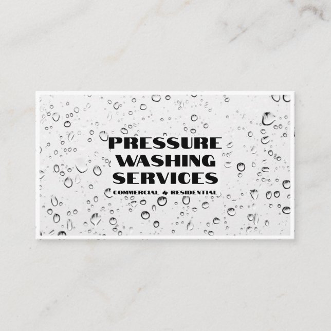 Pressure Washing Services Commercial Residential Business Card (Front)