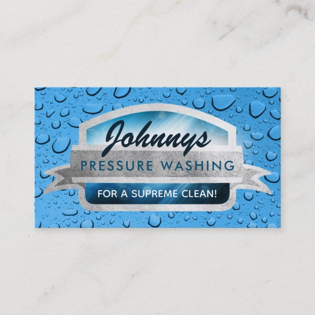 Pressure Washing Slogans Business Cards (Front)